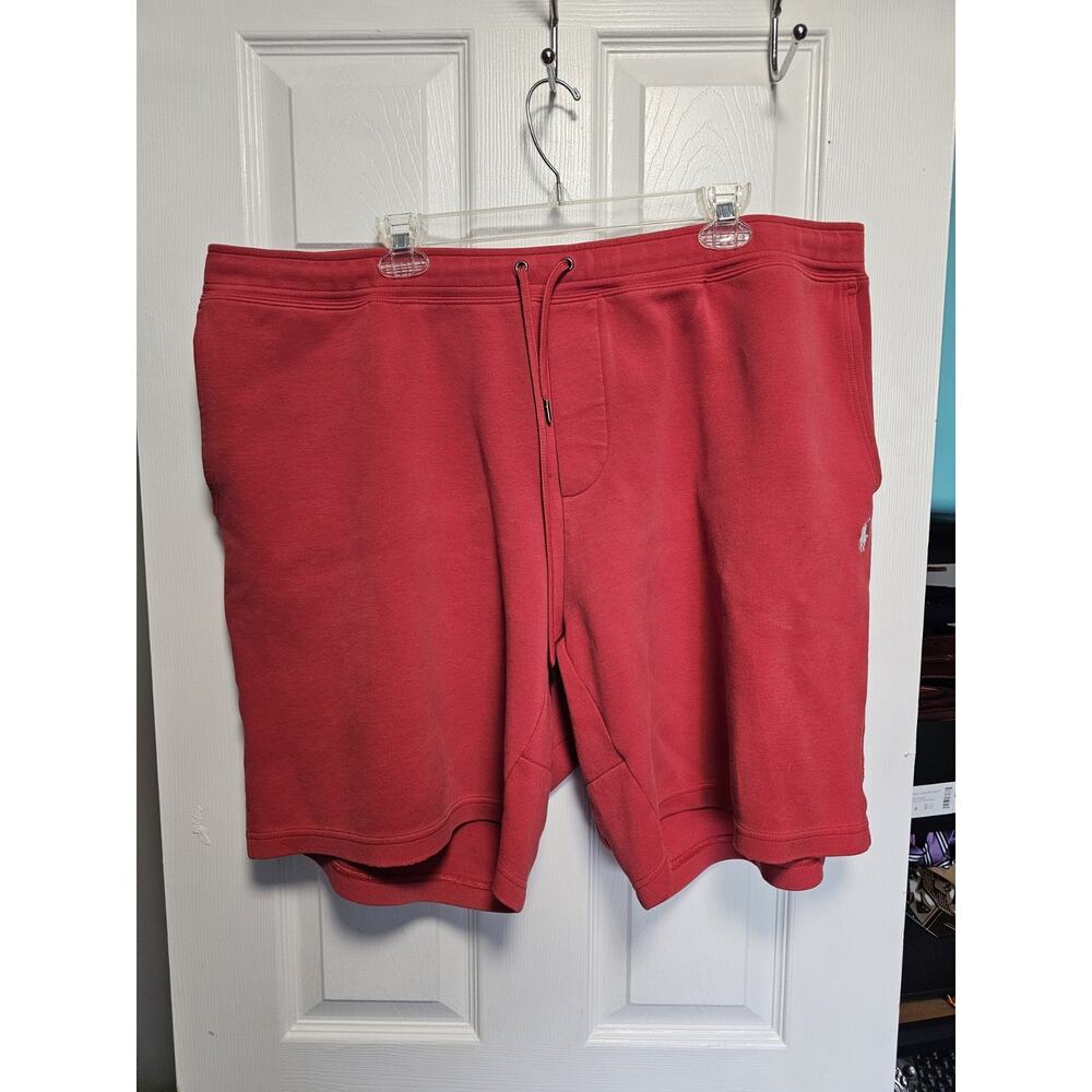 Polo Ralph Lauren Big & Tall Men's Red Solid Double Knit Shorts 2XB